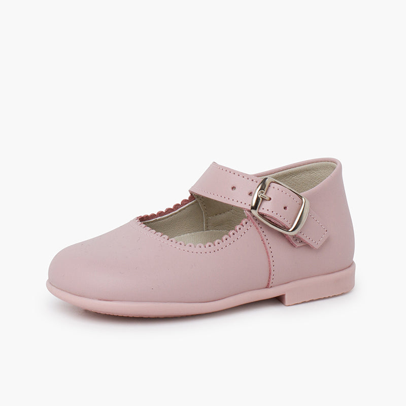 Sapatos de Menina em Pele com Fivela - Rosa | imagem 2