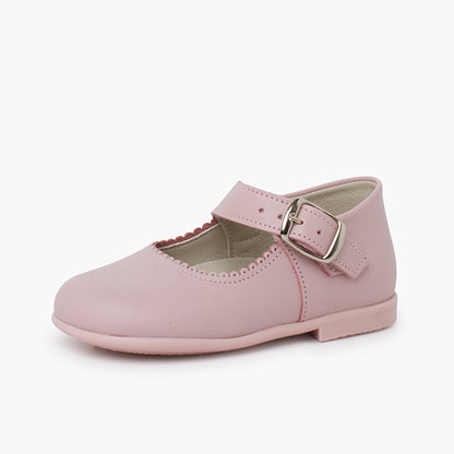Sapatos de Menina em Pele com Fivela - Rosa | imagem 2