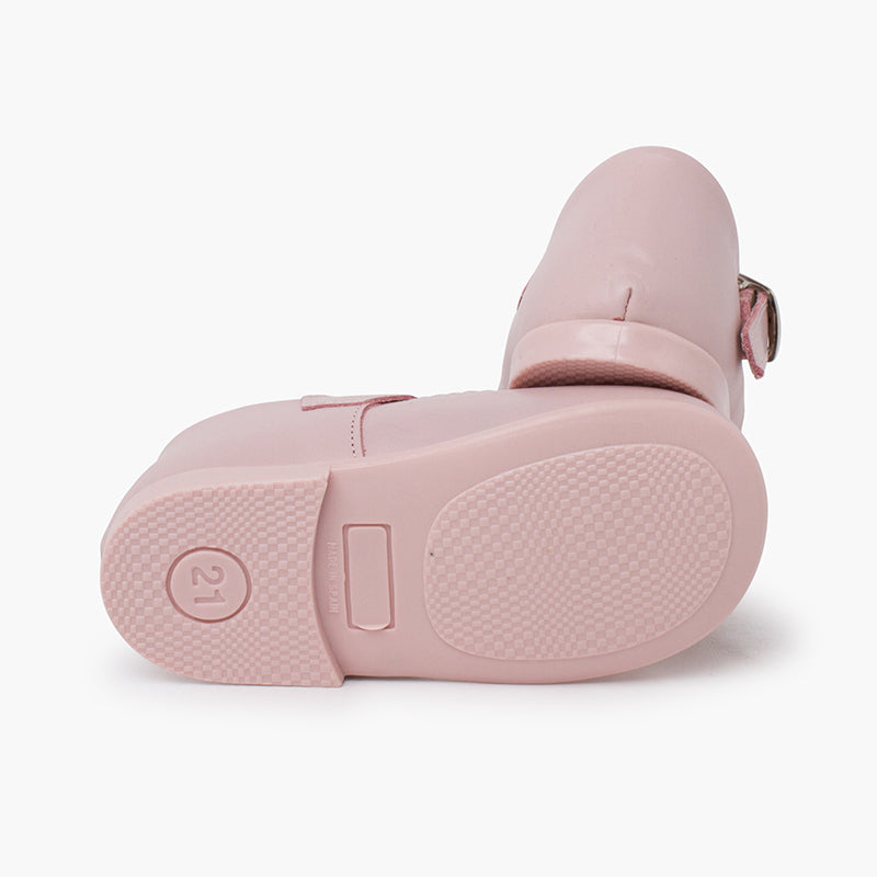 Sapatos de Menina em Pele com Fivela - Rosa | imagem 3