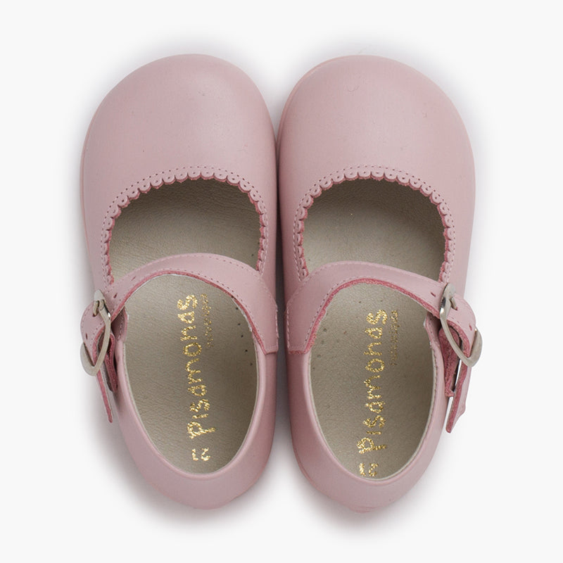 Sapatos de Menina em Pele com Fivela - Rosa | imagem 5