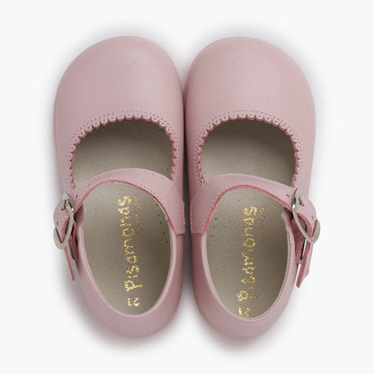 Sapatos de Menina em Pele com Fivela - Rosa | imagem 5