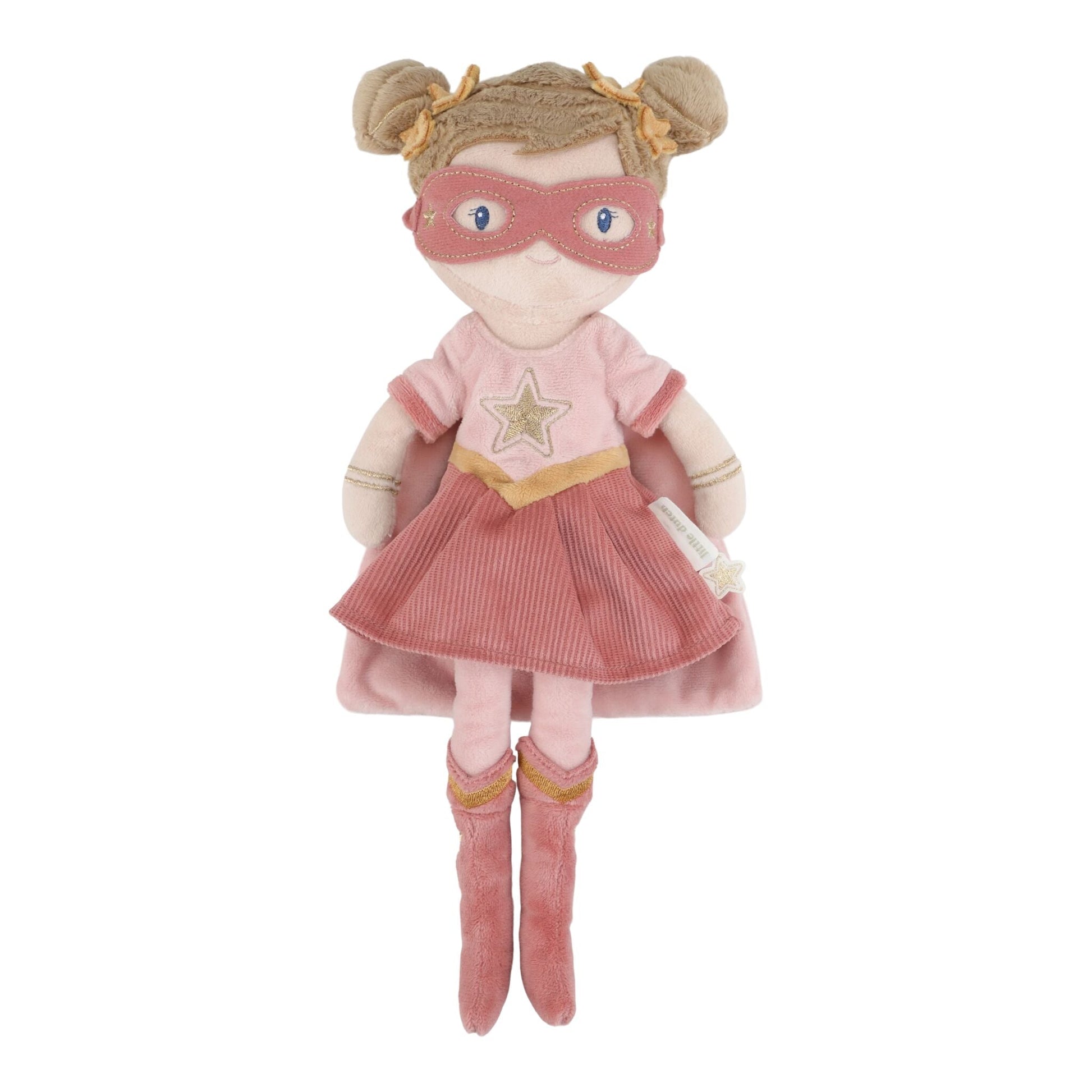 Little Dutch Boneca de pano Super-Herói Rosa 35 cm