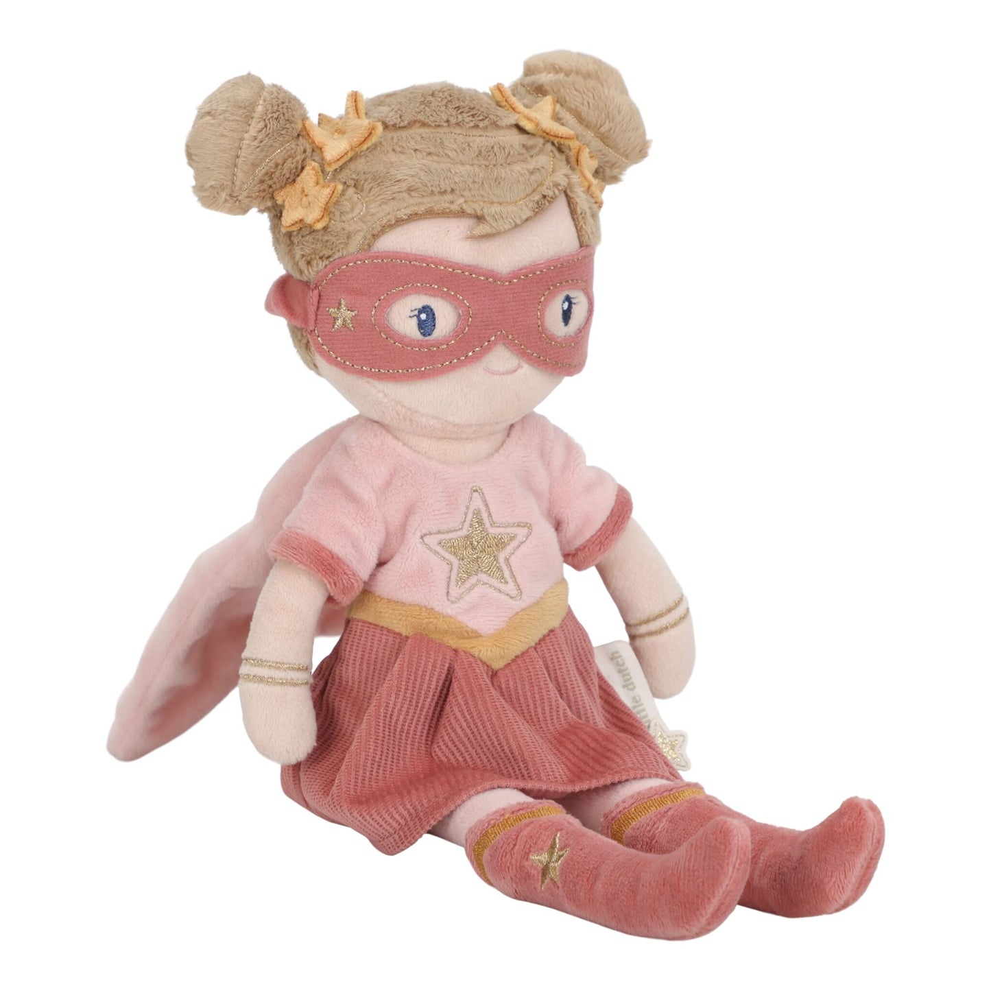 Little Dutch Boneca de pano Super-Herói Rosa 35 cm