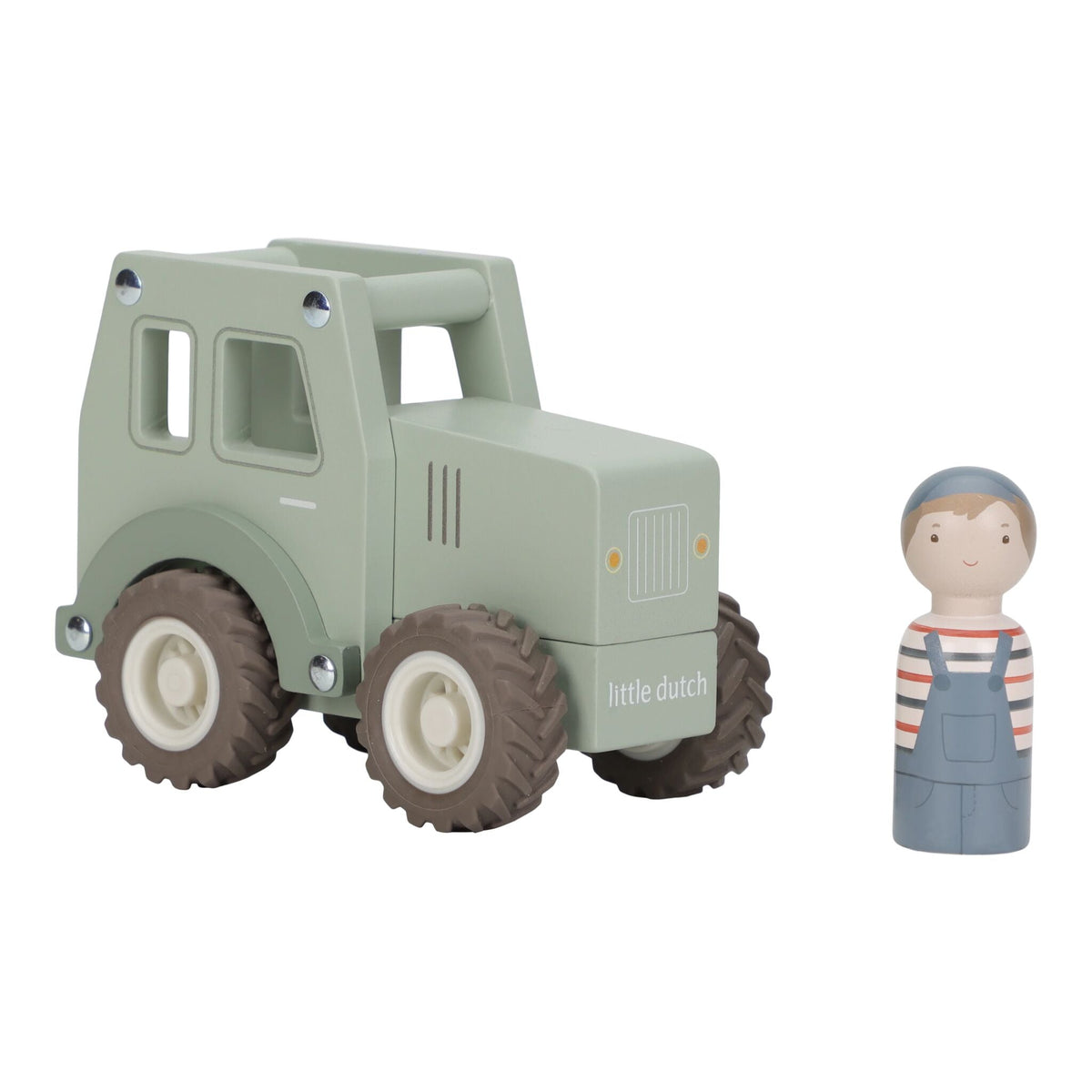 Trator em Madeira Verde - Essentials | Little Dutch