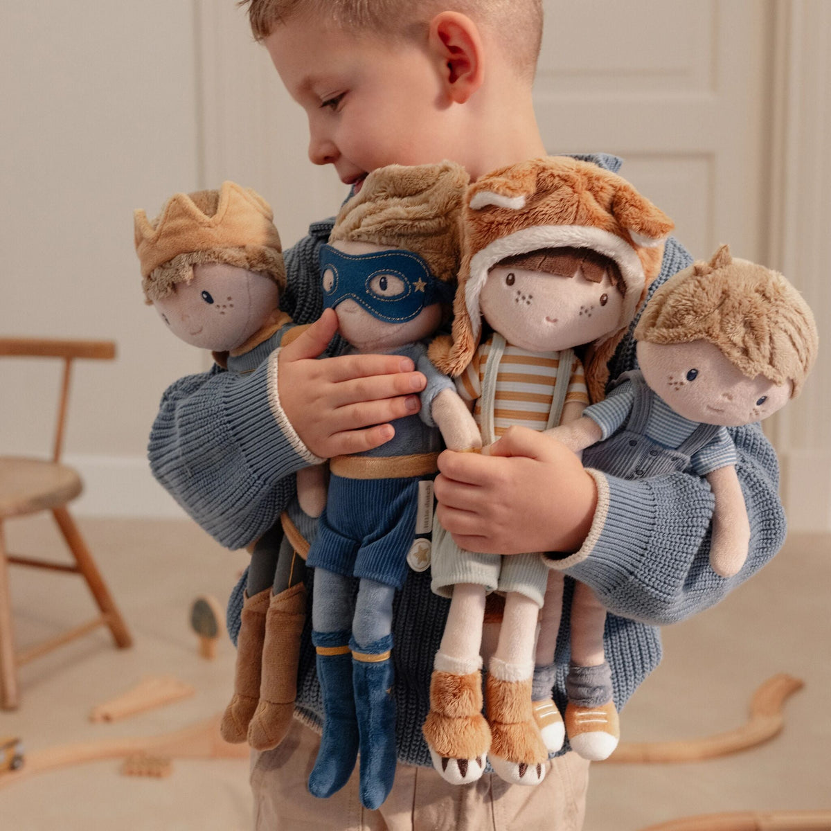 Boneco Sam Azul - Forest Friends | Little Dutch