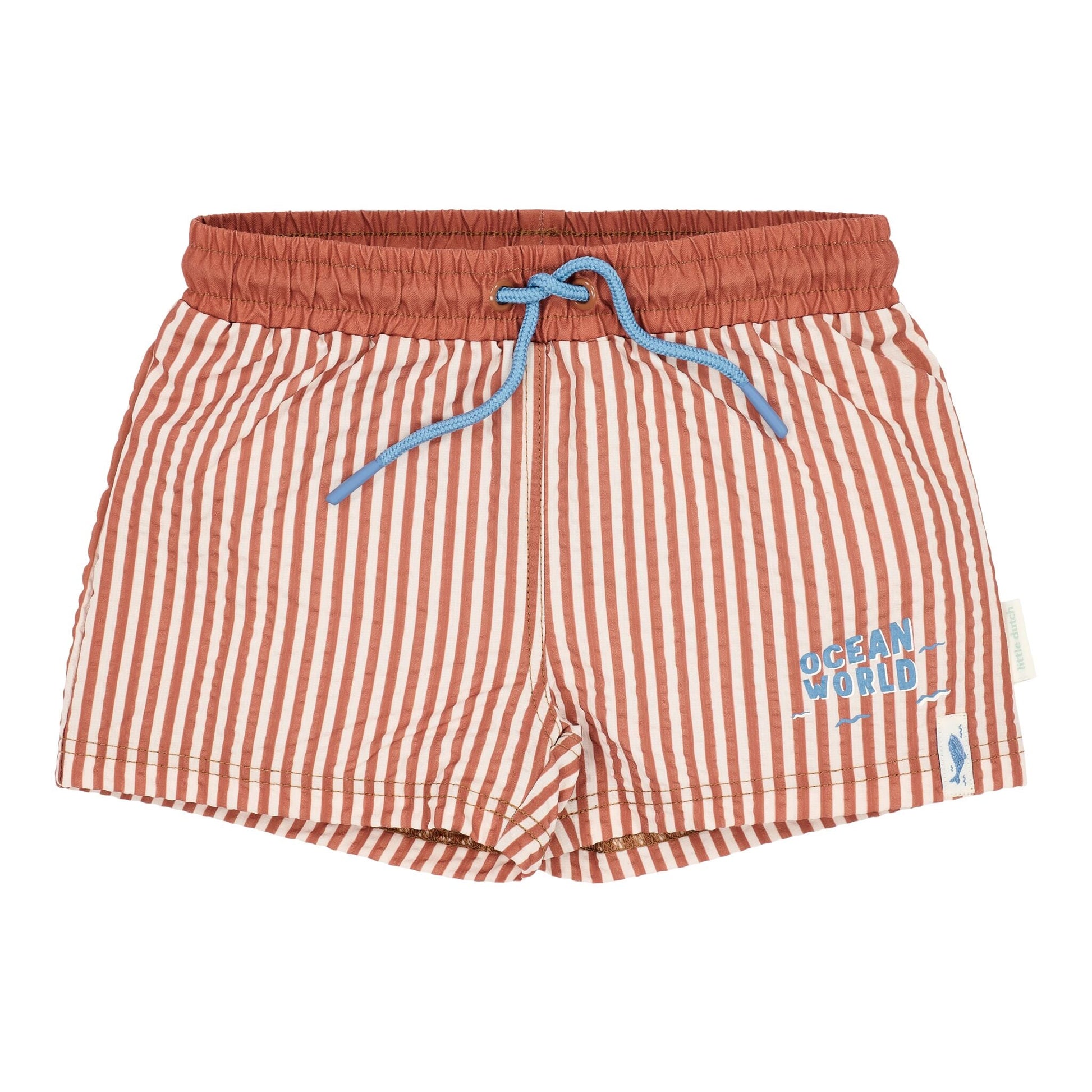 Calções de Banho - Ocean Brown Stripes - Little Dutch