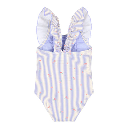 Fato de Banho com Folhos Dreamy Stripes - Little Dutch