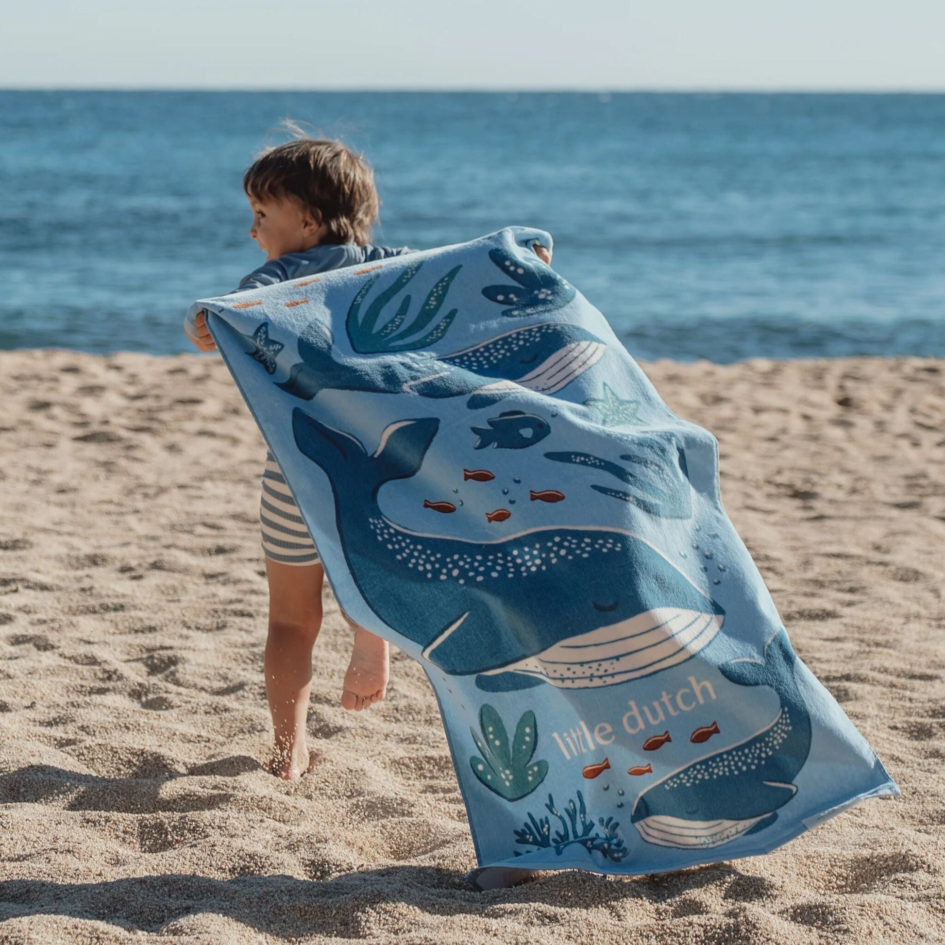 Toalha de praia Ocean World Blue - Little Dutch