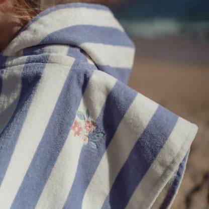 Poncho de praia Dreamy Purple Stripe - Little Dutch