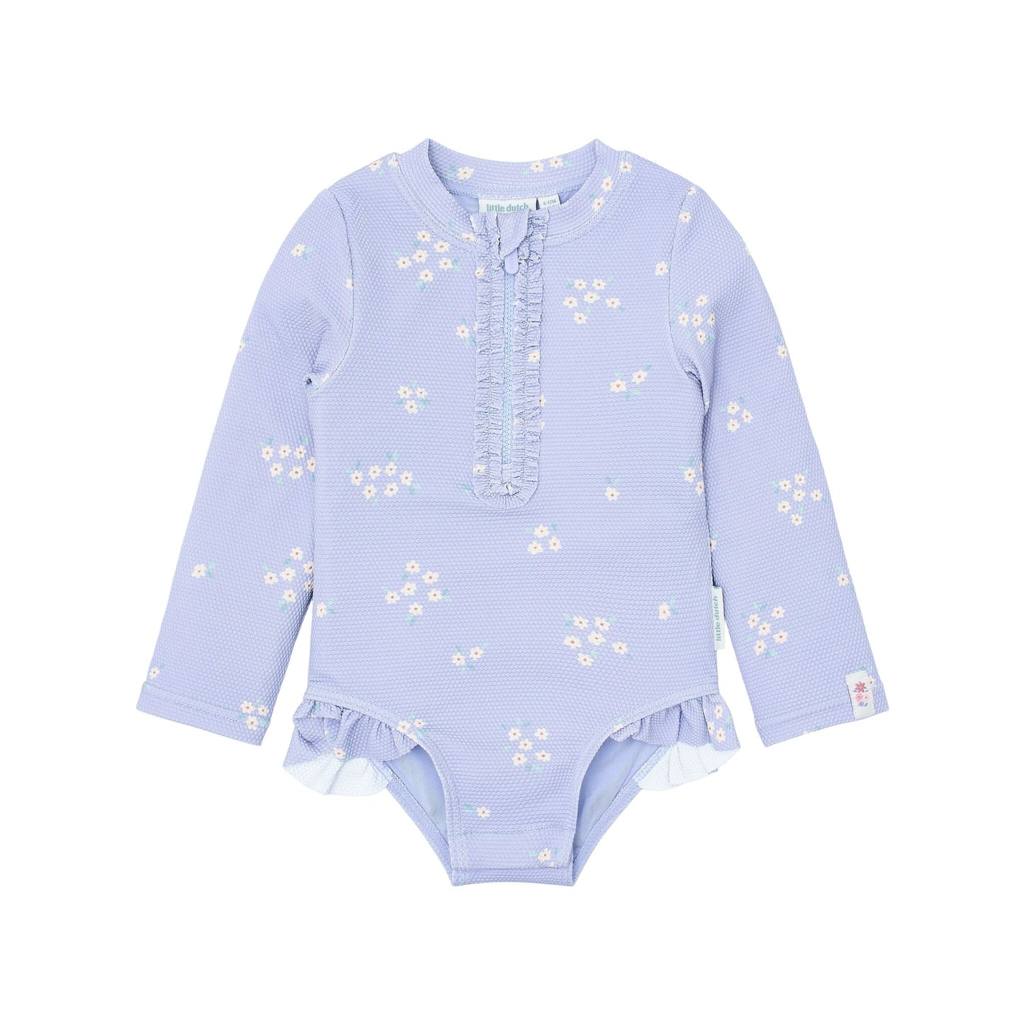 Freeplay Fato de banho de manga comprida com folhos Dreamy Lavender 74/80