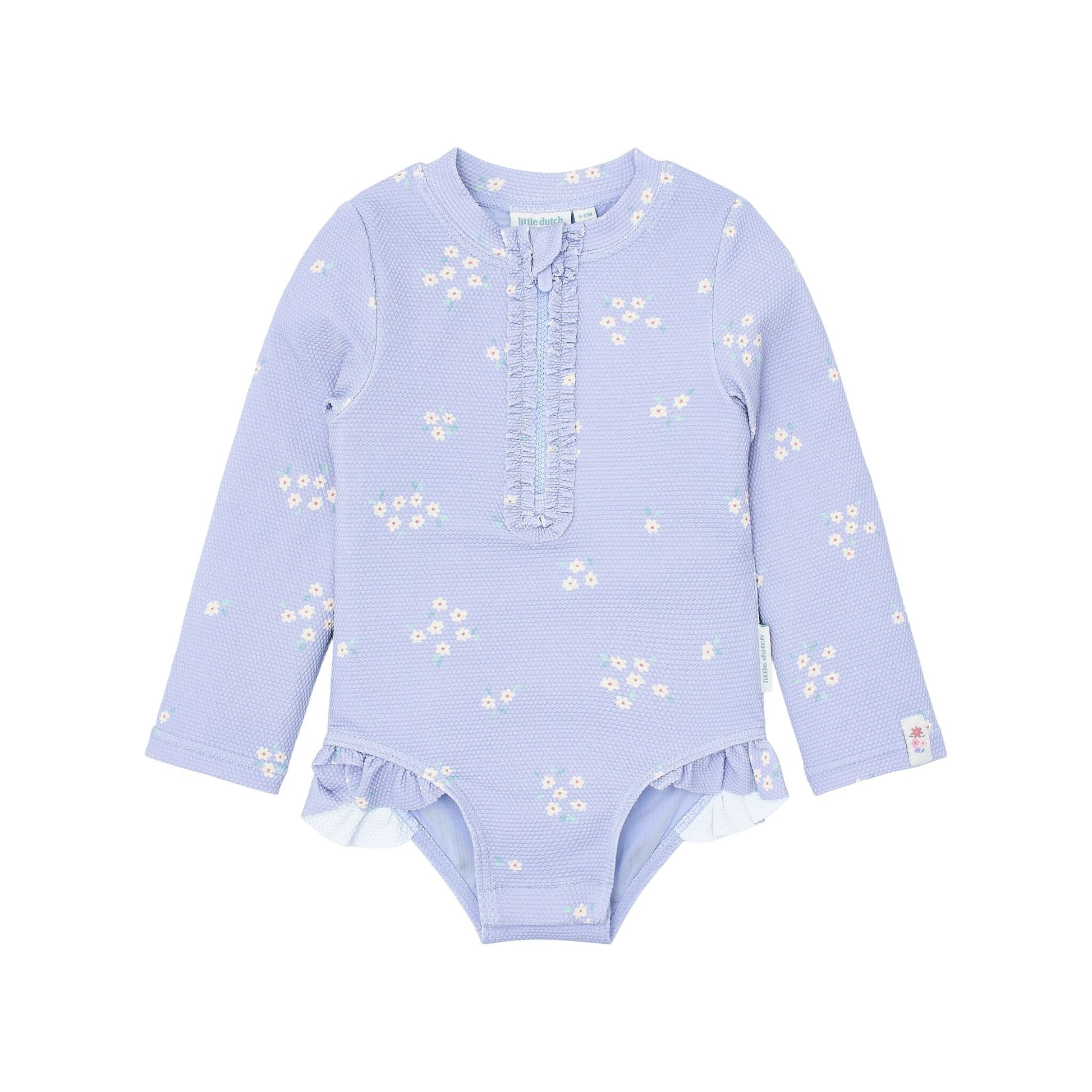 Freeplay Fato de banho de manga comprida com folhos Dreamy Lavender 74/80