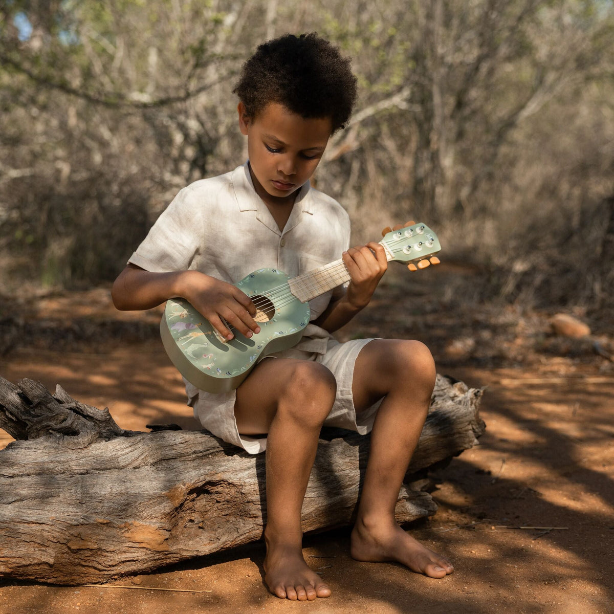 Guitarra em Madeira Verde - Safari Friends | Little Dutch