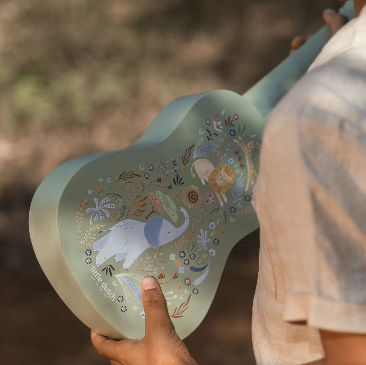 Guitarra em Madeira Verde - Safari Friends | Little Dutch