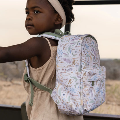 Mochila 29 cm Branca - Safari Friends | Little Dutch