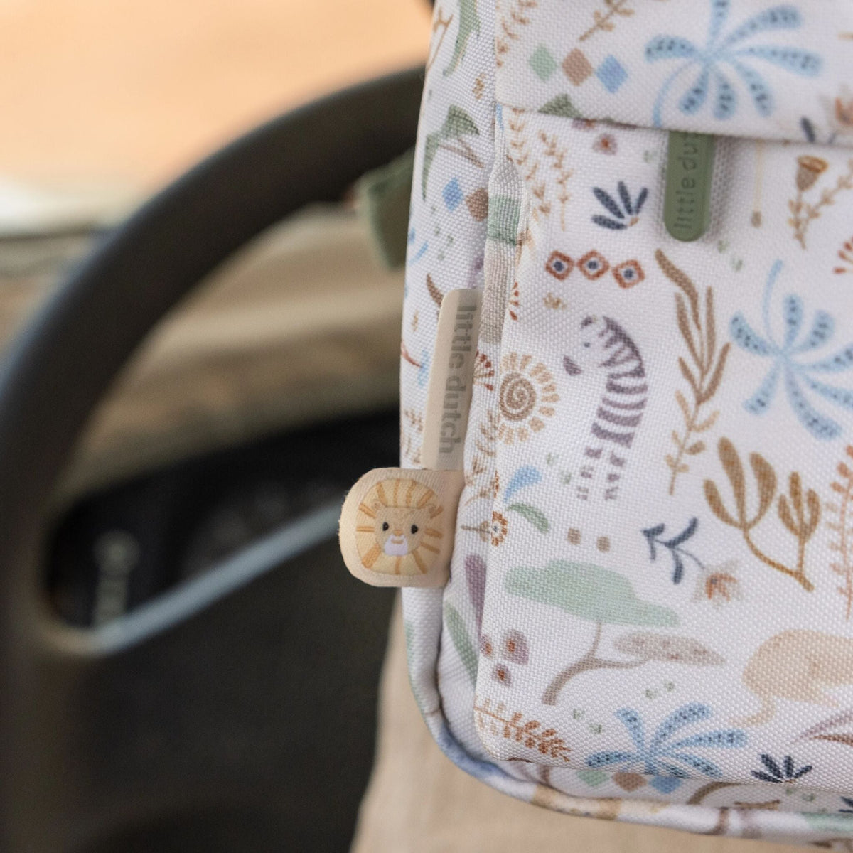 Mochila 29 cm Branca - Safari Friends | Little Dutch