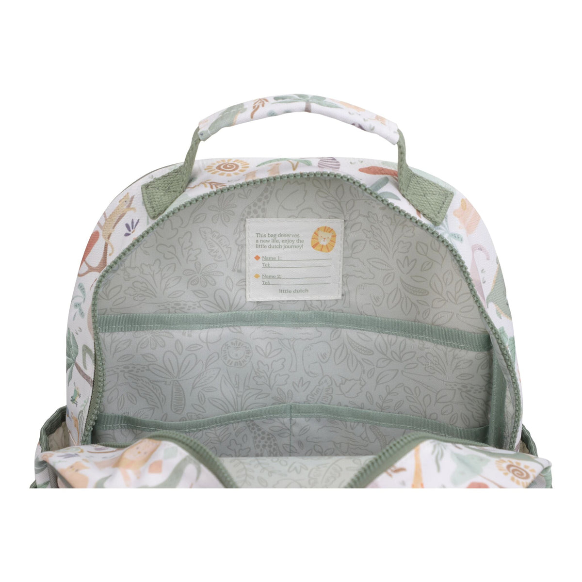 Mochila 35 cm Branca - Safari Friends | Little Dutch