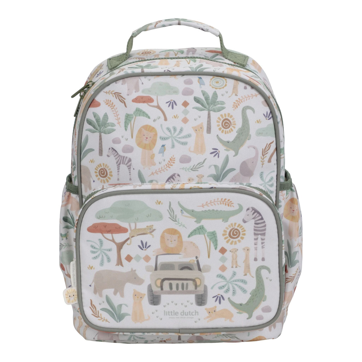 Mochila 35 cm Branca - Safari Friends | Little Dutch