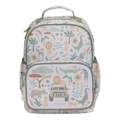 Mochila 35 cm Branca - Safari Friends | Little Dutch