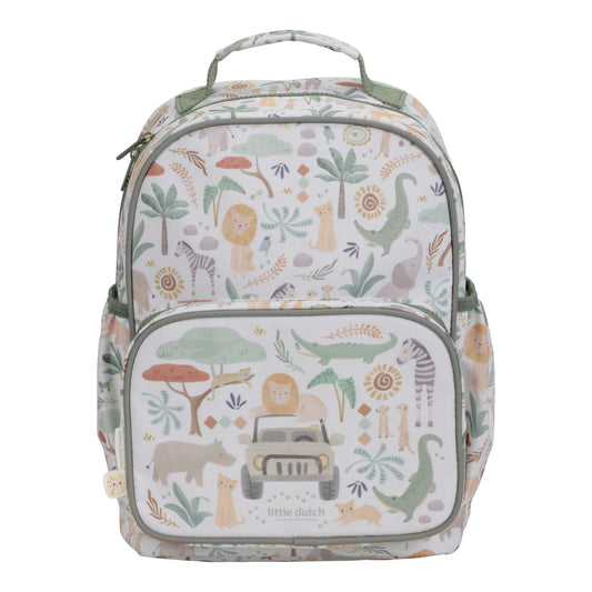 Mochila 35 cm Branca - Safari Friends | Little Dutch