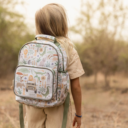 Mochila 35 cm Branca - Safari Friends | Little Dutch