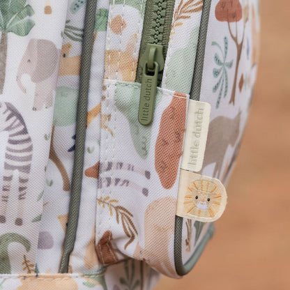 Mochila 35 cm Branca - Safari Friends | Little Dutch