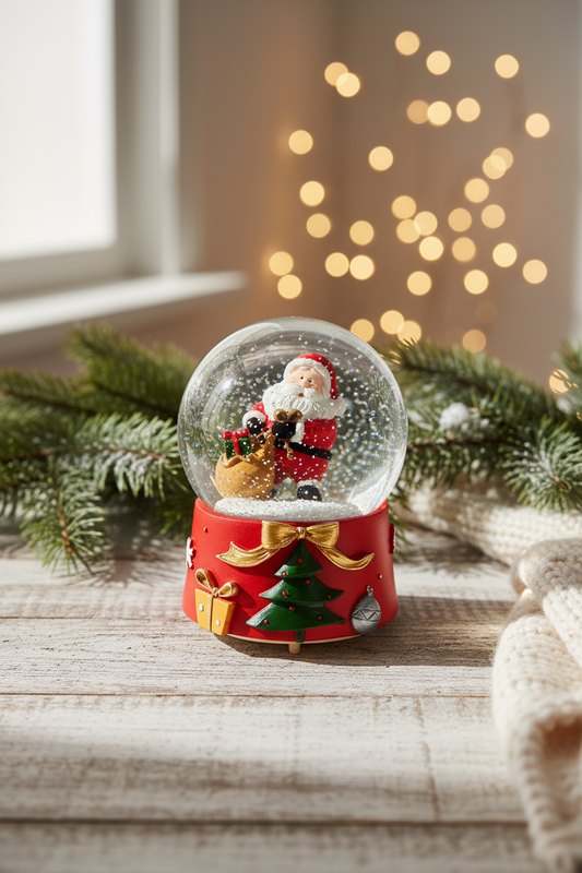 Water Globe - Santa Claus with Bag | 8 cm