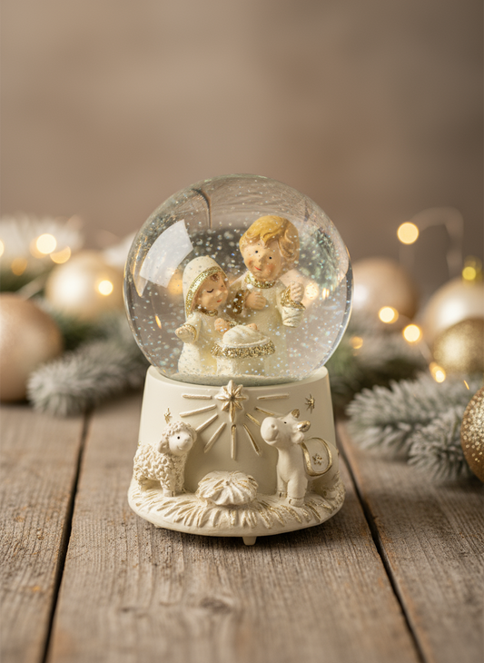 Small Nativity Scene Water Globe | 10cm