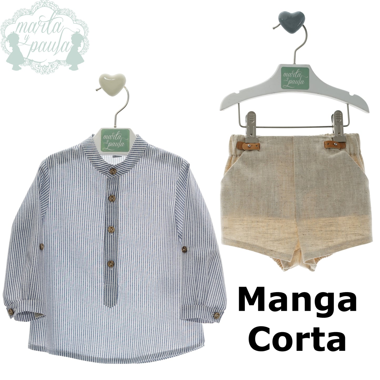 Conjunto menino manga curta "Família ACUARIO"