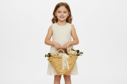 Panier de fleurs préservées