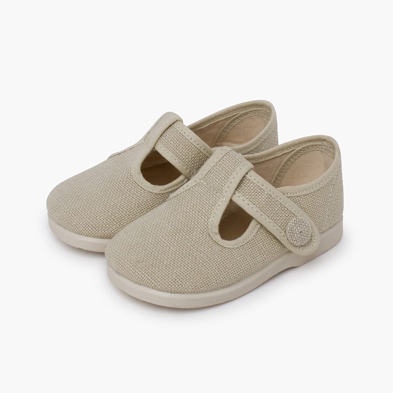 Sapatos Pepito em Linho com Tira Aderente - Cru | imagem 4