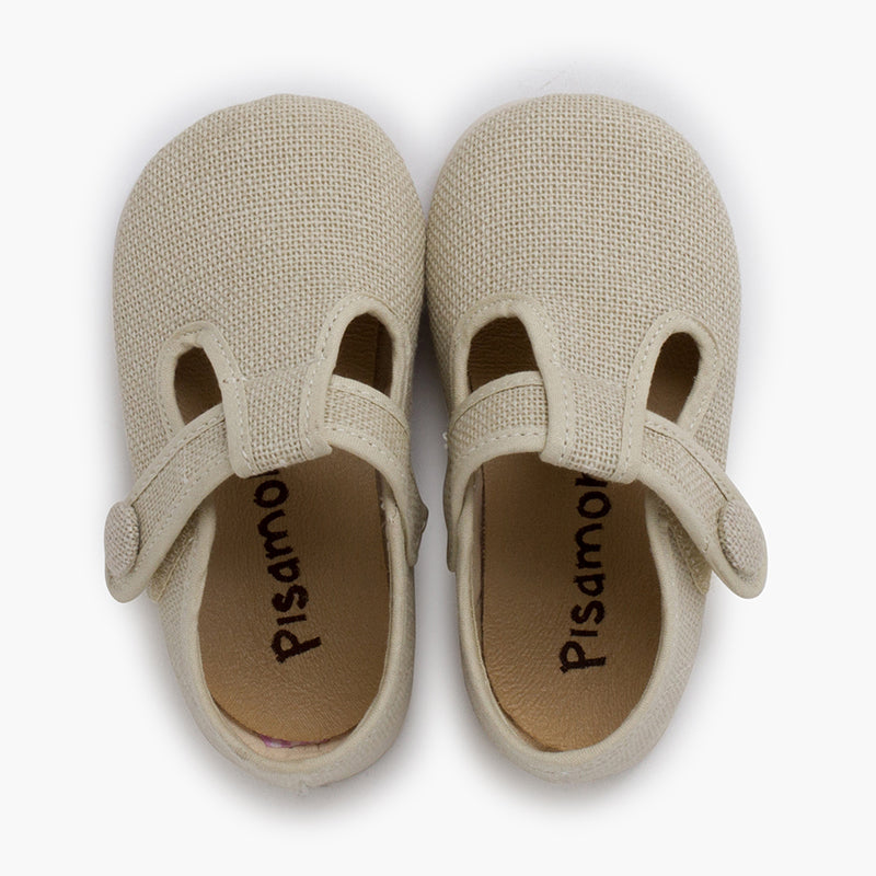 Sapatos Pepito em Linho com Tira Aderente - Cru | imagem 5