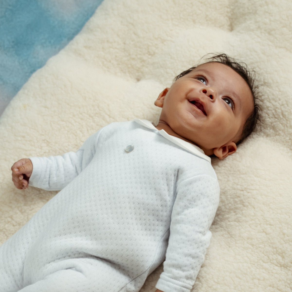 Babygrow Jacquard Azul Baby Gi imagem 2
