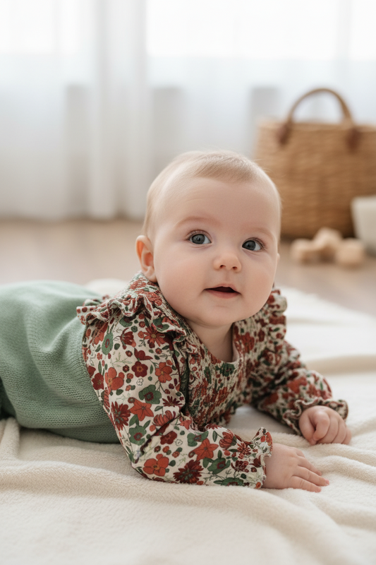 Conjunto bebe ranita "Familia CRETONA"