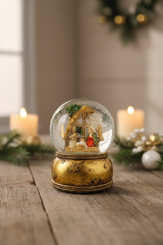 Holy Family Water Ball with Music | 15cm