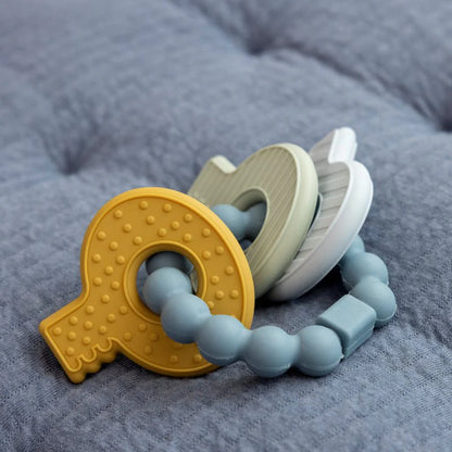 Mordedor de Silicone Chaveiro Azul