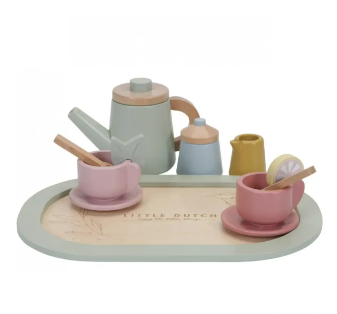 Woodem tea set