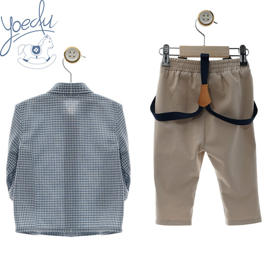 Conjunto bebe com suspensórios | 24M
