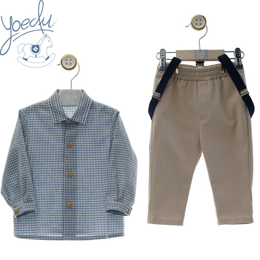 Conjunto bebe com suspensórios | 24M