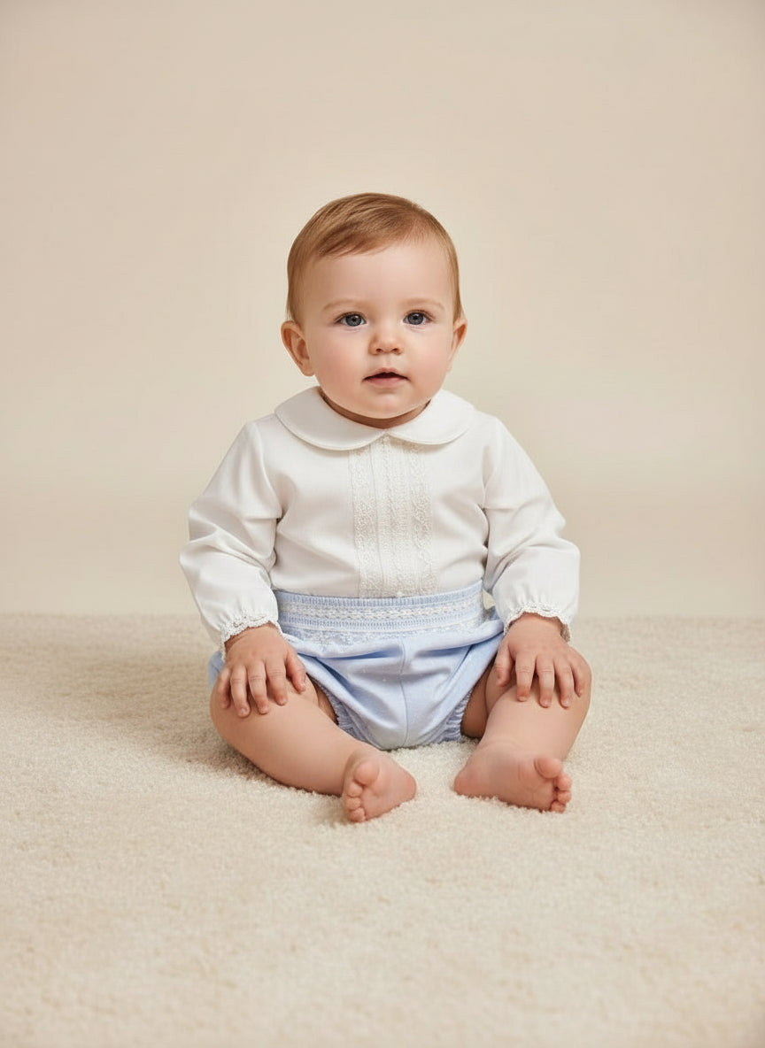 Conjunto Menino Bege/Celeste