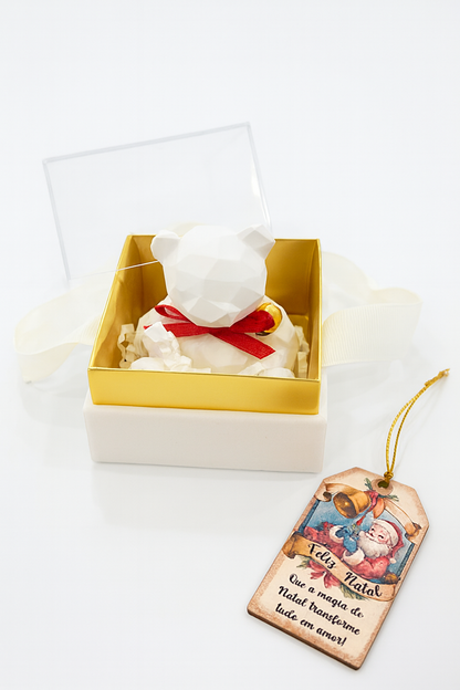 Caixa c/ Urso em Gesso