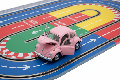 Voiture jouet classique Coccinelle rose