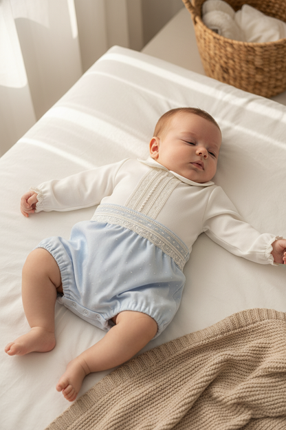 Conjunto Menino Bege/Celeste