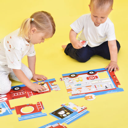 Make a match puzzle fire Truck