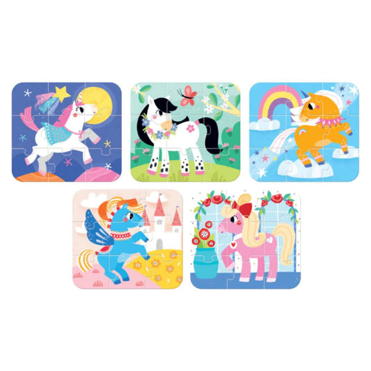 On-the-go puzzles ponies 3+