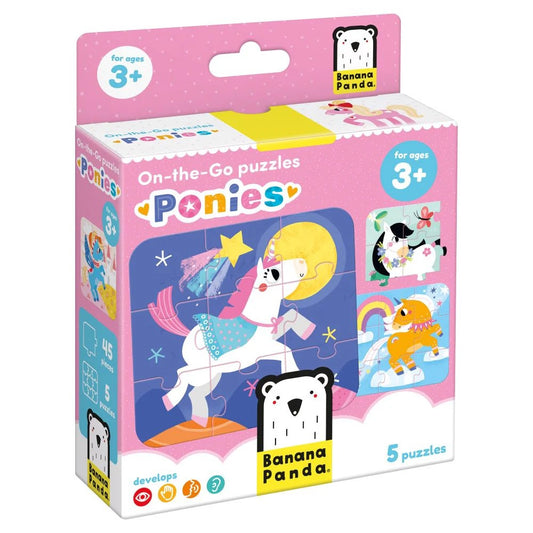 On-the-go puzzles ponies 3+