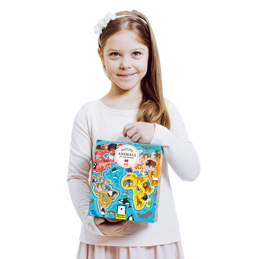 Puzzle animals of the world