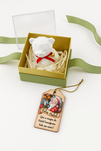 Caixa c/ Urso em Gesso