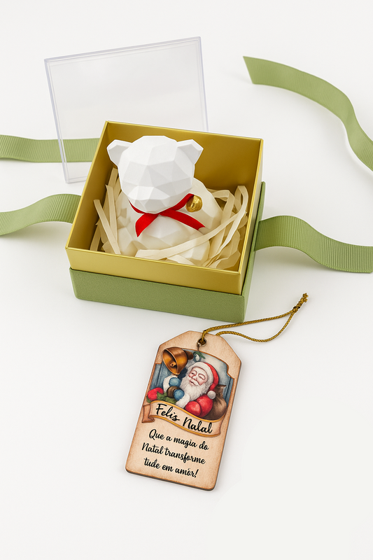 Caixa c/ Urso em Gesso