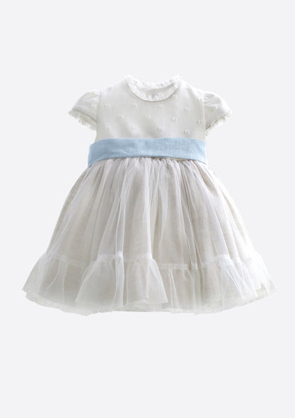 Vestido Amaya em linho/tule