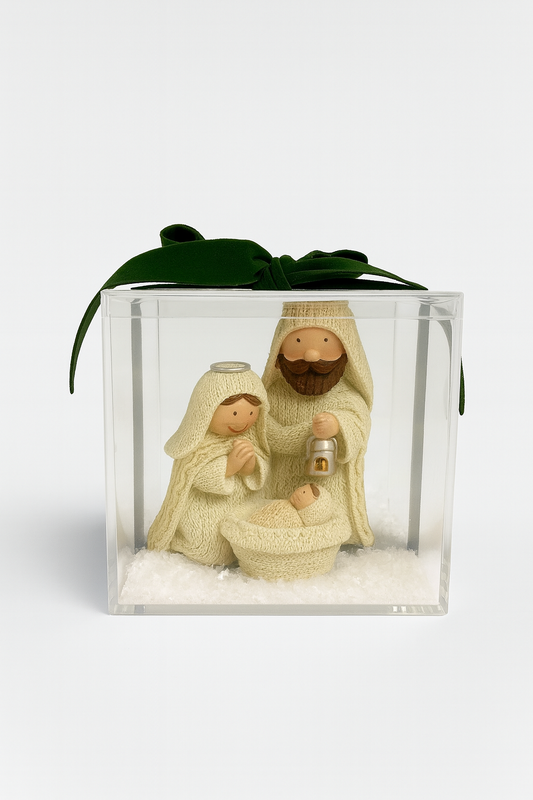 Acrylic Box with Nativity Scene | 10x10cm